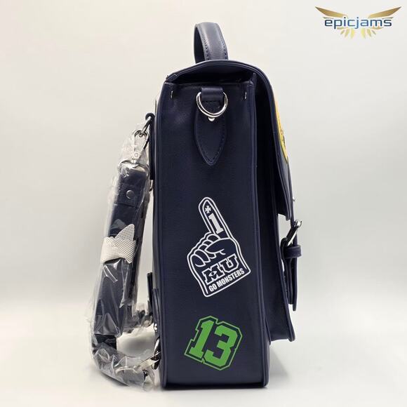 Disney Pixar Monsters Inc Mike Wazowski University Patches Blue Mini Backpack - Picture 4 of 9